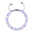 Lavender and White | Silver | Double Mermaid Glass Bracelet